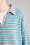 Relaxed Fit Polo Collar Striped Knit Sweater J1790Ax26Wn - 4