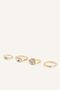 Women's Stone Detailed 4-Piece Ring I8783Axns - 2