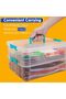 Castoweef Stackable Design Plastic Rectangular Blue Color Storage Box 35.1 S - 2