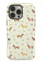 iPhone 16 Pro Max Compatible - Sausage Poodles, Double Layer Cover, Glossy Surface Protective Case