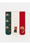 Quality Pieces from Çelebi Store: New Year's Themed Women's Socks, 3-Piece Set