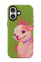 Compatible with iPhone 16 - Pink Friend, Double Layer Cover, Glossy Surface Protective Case