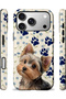 iPhone 17 Pro Compatible - Floral Dog, Double Layer Cover, Glossy Surface Protective Case - 2
