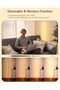 مصباح أرضي LED، مصباح قائم بذاته بطول 146 سم قابل للتعتيم بتصميم بسيط، فضي اللون - 2