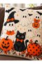 Pumpkin Fairy Tale Decorative Digitally Printed Velvet Textured Polyester 4-Piece Cushion Cover Set (Ydkr) - 3