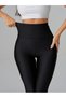 Thermal Women's Winter Tights with Internal Padding, Warm, High Waist, Shaping, Flexible Black Tights - 2