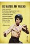 Bruce Lee Be Water Motivational Metal Poster - Magnetic Wall Art Print