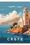 Crete Travel Metal Poster - Magnetic Wall Art Print
