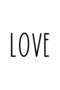 Love BandW Metal Poster - Magnetic Wall Art Print