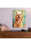 Golden Retriever with Toilet Paper Hat Funny Metal Poster - Magnetic Wall Art Print - 6