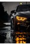 Black BMW in Rain Car Metal Poster - Magnetic Wall Art Print