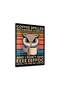 Coffee Owl Metal Poster - Magnetic Wall Art Print