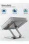 Laptop Stand, Adjustable Computer Stand with 360° Rotating Base, Ergonomic Laptop Riser for Collabor - 5
