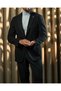 Slim Fit Mono Collar Pocket Pocket Knitted Wool Blend Jacket Black T20290-01