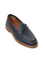 Italian Style Inside and Outside Natural Antique Leather Bow Men's Shoes Navy Blue T15212-02 - 4