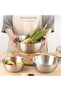 MANHONGYU Stainless Steel Mixing Bowls-3 Packs Small Thicker Stainless Steel Flat Bottom Mixing Bowls Set, Home, Refrigerator, and Kitchen Food Storage Organizers - 7