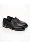 Italian Style Internal and External Natural Leather Antique Men's Shoes Black T15218-01