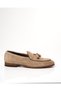 Italian Style Internal and External Natural Antique Leather Suede Men's Shoes Beige T15209-09 - 3