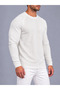 Crew Neck Waffle Textured Sweatshirt - 2