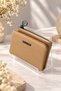 Women's Zippered Snap Fastener Multi-Compartment Small Wallet - 4