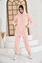 Pudra Two-Yarn Long Oversize Hooded Sweatshirt with Pockets - 3