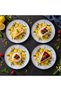 Camelia Lemon 4-Piece 20 cm Porcelain Flat Plate Set 41963 - 2