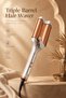 3 Barrel Hair Waver Curling Iron, Ceramic Triple Barrel Hair Curler, Adjustable Temperature Mermaid Wave Hair Styling Iron - 2