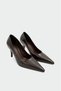 Pulina Bitter Brown Pointed Toe Elegant Heel Classic Women's Stiletto - 2