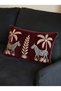 Safari Embroidered Burgundy Throw Pillow Cover 35X55 cm Decorative Rectangular Throw Pillow Cover - 3