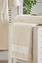 Luxury |   100% Cotton Jacquard Luxury 3 Piece Bathrobe Set |   Bathrobe Set |   Dowry Set Cream - 3