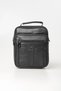 Men's Genuine Leather Hand and Shoulder Bag with Zipper, Multi-Compartment, Daily Use Bag, Black 31623