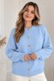 Buttoned Knitwear Cardigan N525 Baby Blue - 2