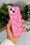 Cute Design Phone Case with Pink Heart Pattern, Compatible with iPhone 13 / 14 / 15 - 2
