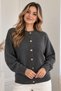 Buttoned Knitwear Cardigan N525 Anthracite - 3