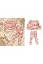 Girl's slogan print top and bottom set with love detail - 2