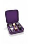 Wooden Case 6-Piece Watch Box |   20×20×7 cm |   Velvet Interior, Zippered Watch Storage Box Purple
