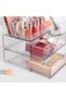 3 Tier Stackable Makeup Drawer Organizer, Clear - 7