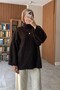 Bat Sleeve Wool Knitwear Sweater Bitter Brown - 4