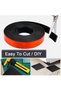 Adhesive Rubber Strips with Adhesive Backing Self Stick Neoprene Solid Rubber Sheets Rolls Strips fo - 5