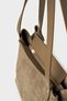 Genuine Leather Suede Shoulder Bag - Mink - 5