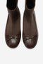 Vista Brown Knitted Ankle Bow Women's Boots - 4