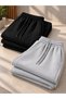 2 Pieces of Winter Sweatpants Unisex (Black and Gray) Loose Fit Oversized Style with Side Pockets - 2