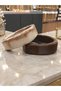 Coffee Cream Wavy Zr Model Set of 2 Thick Acrylic Bracelet 16-17 cm - 2