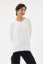 Women's White Italian Low Sleeve Oversize Knitwear Sweater 38 - 44 Size