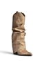 Z820931002 Mink Suede Thick Heeled Women's Boots - 6