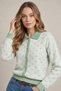 Women's Premium Openwork Collar Stylish Patterned Buttoned Knitwear Cardigan