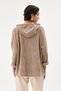 Women's Mink Italian Hooded Zippered Oversize Velvet Jacket Size 38 - 44 - 3