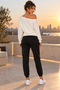 Women's One-Shoulder Open Long Sleeve Printed Shirtdress Three-Thread Blouse and Lace-Up Trousers Two-Piece Set Daily Casual Chic Set - 3