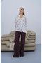 Shawl Pattern Viscose Shirt Ecru - 3