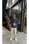 Men's Polo Collar Long Sleeve T-Shirt Cotton Lycra Polo Collar T-Shirt Regular Fit 73-75 cm Code: Jsm26-Pyt-002 - 4